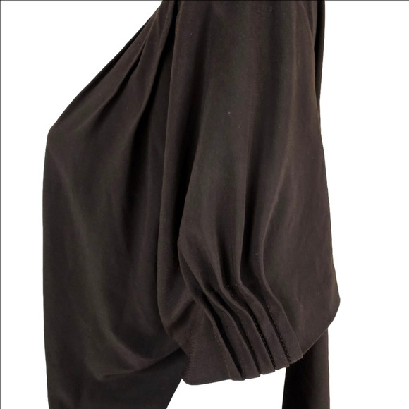 Perceptions New York Short Ruched Sleeves Open Front Cardigan Size 16 - Picture 4 of 10